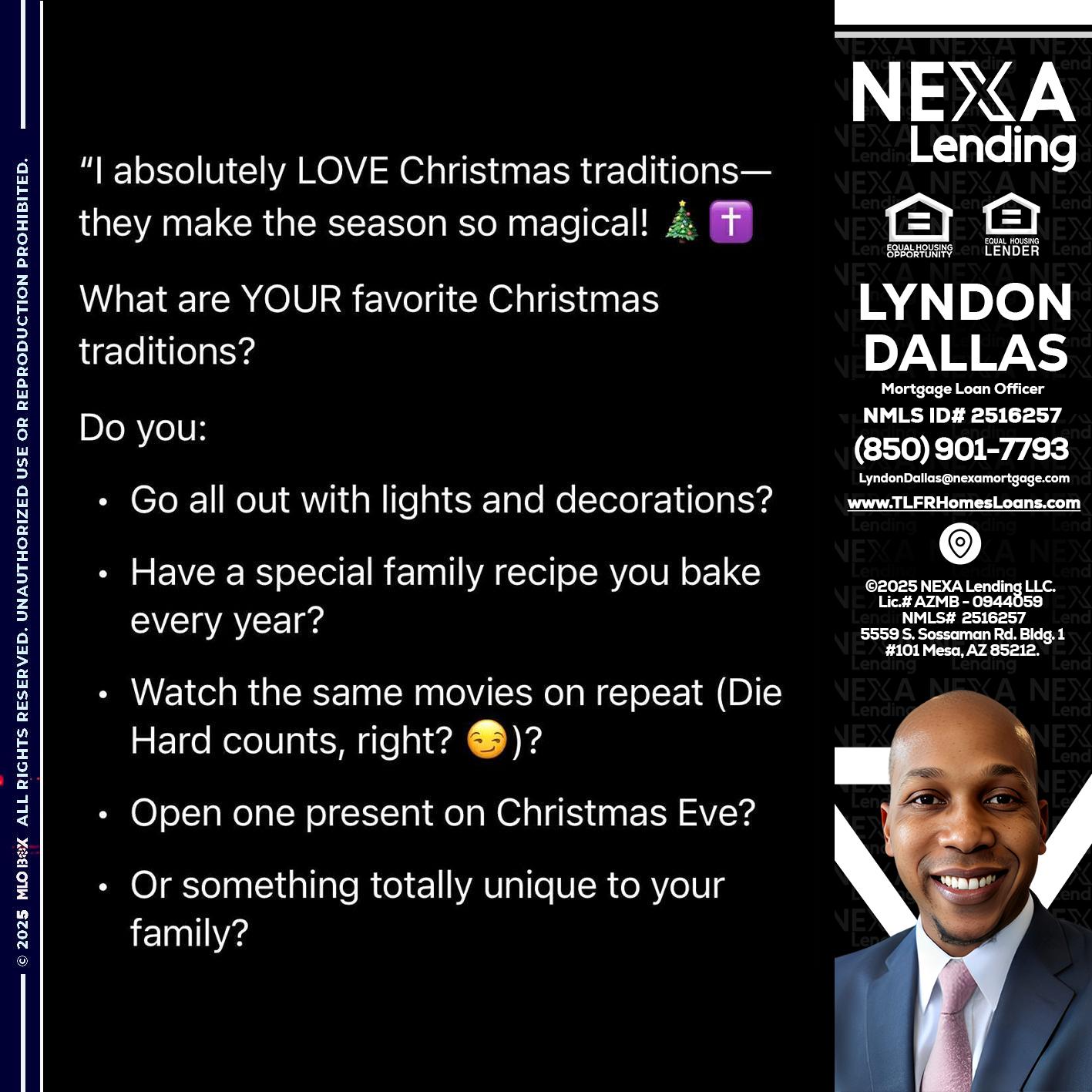 I love christmas - Lyndon Dallas -Mortgage Loan Officer