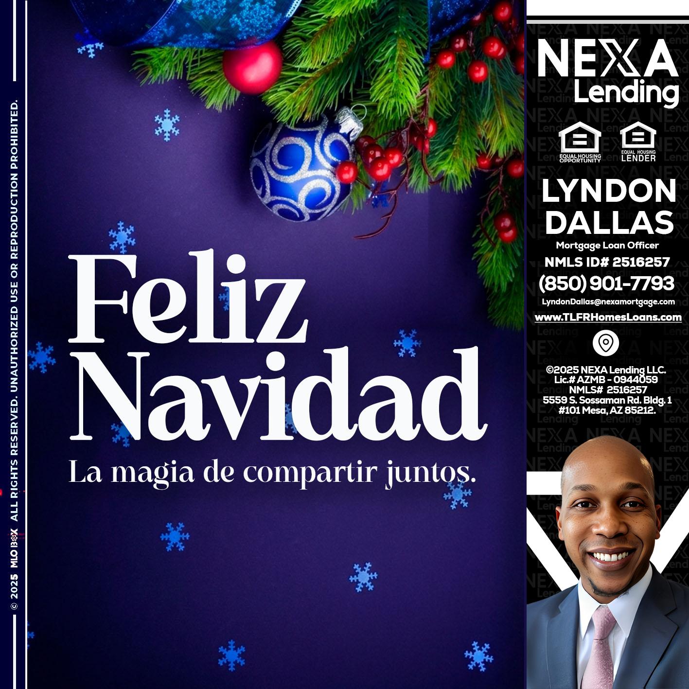 FELIZ NAVIDAD - Lyndon Dallas -Mortgage Loan Officer