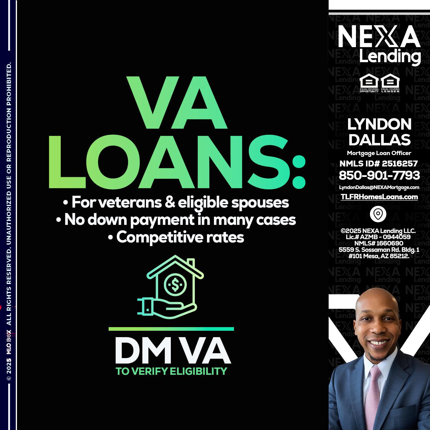 VA LOANS - Lyndon Dallas -Mortgage Loan Officer