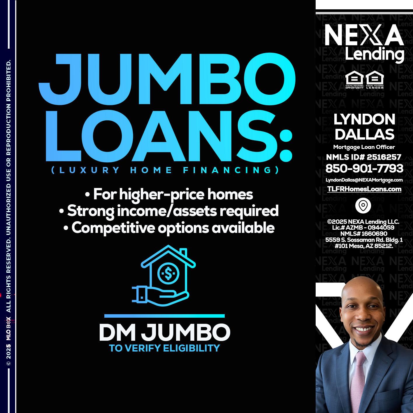 JUMBO LOANS - Lyndon Dallas -Mortgage Loan Officer