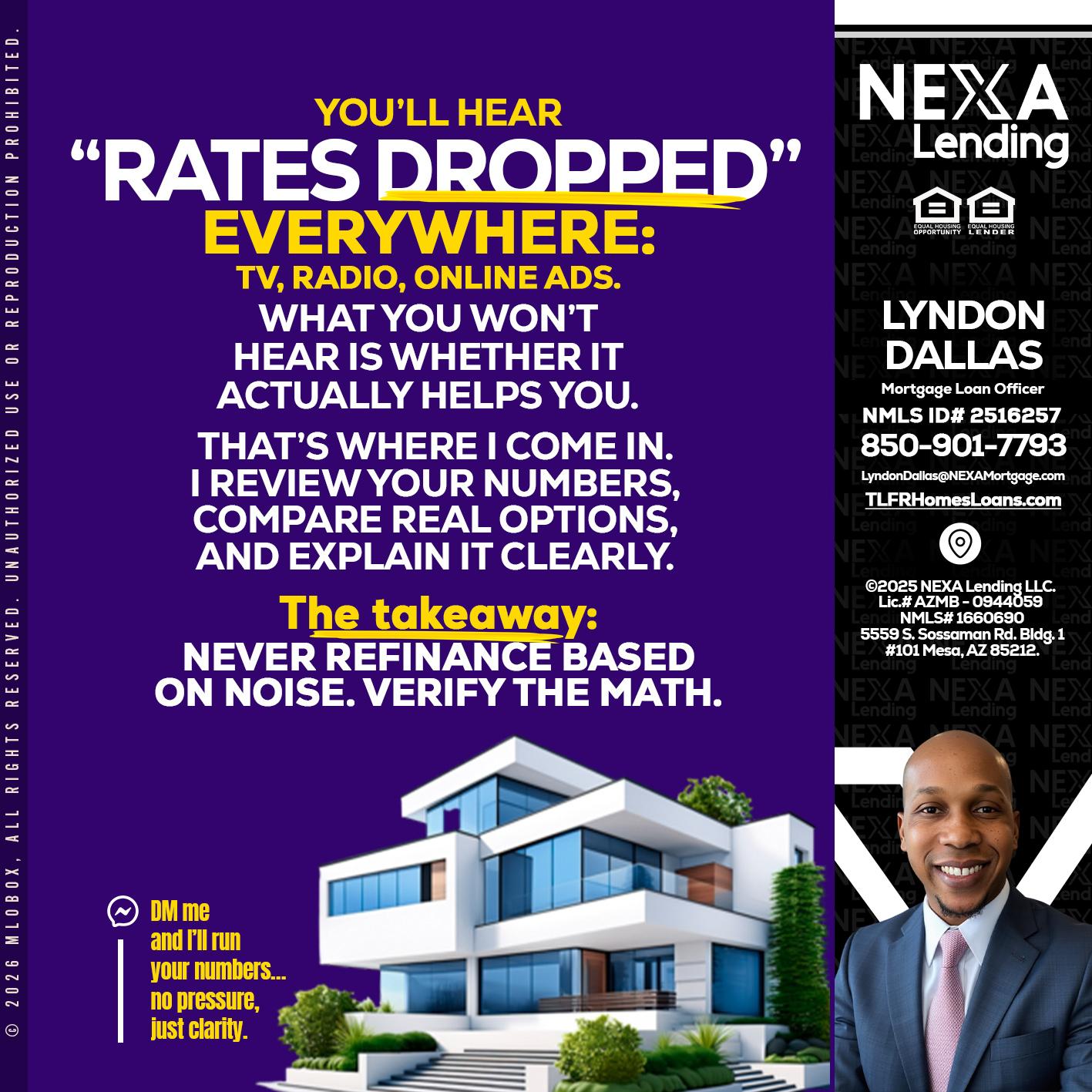 RATES DOPPED - Lyndon Dallas -Mortgage Loan Officer