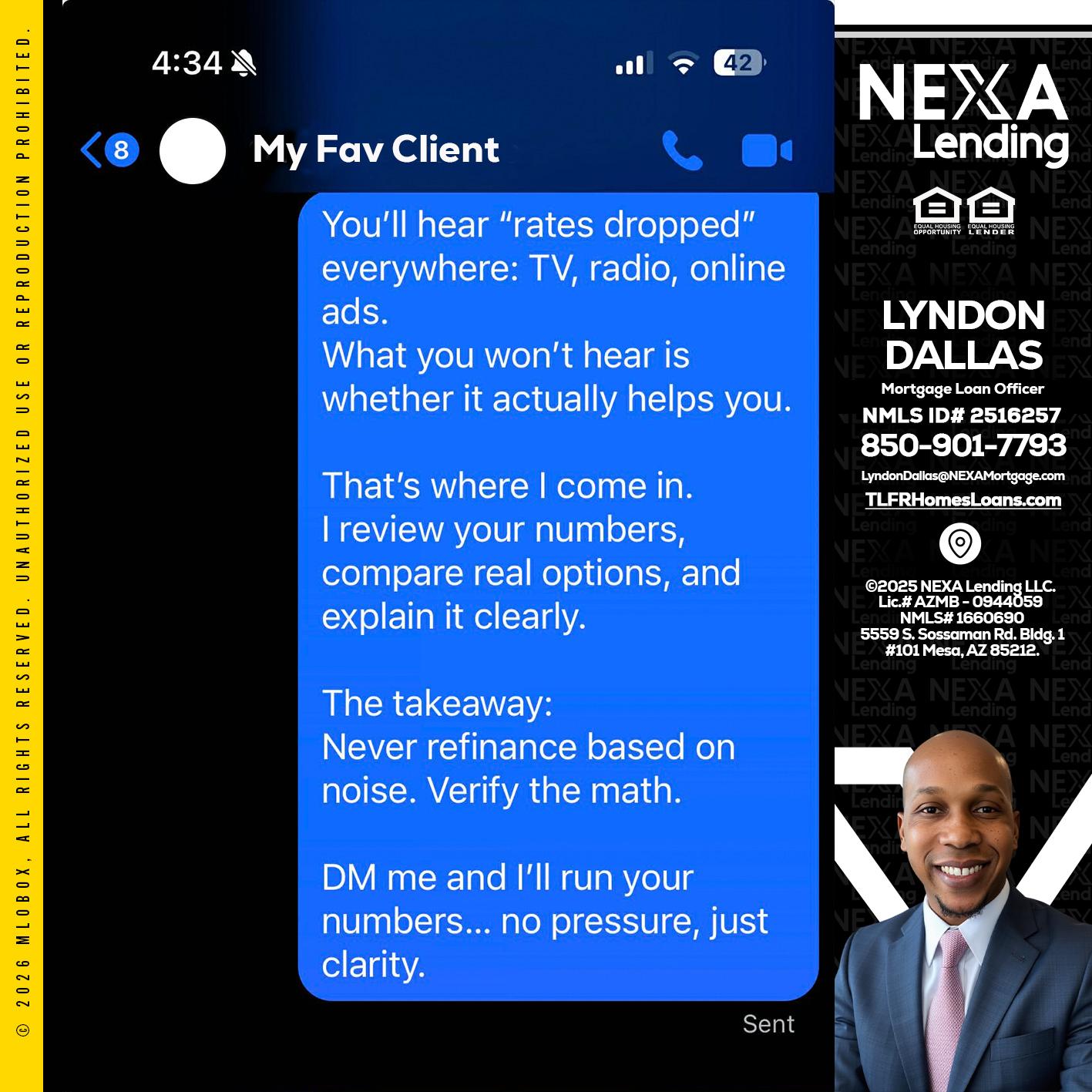 MY FAV CLIENT - Lyndon Dallas -Mortgage Loan Officer