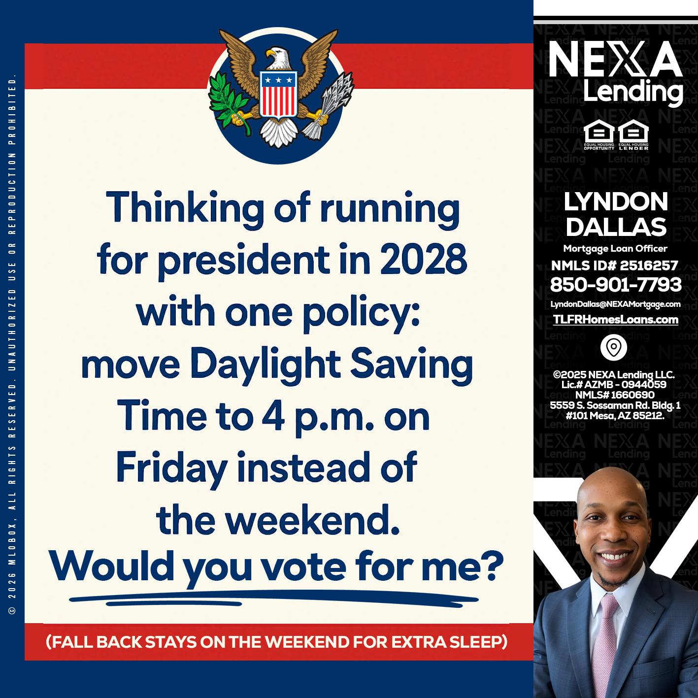 THINKING OF RUNING - Lyndon Dallas -Mortgage Loan Officer