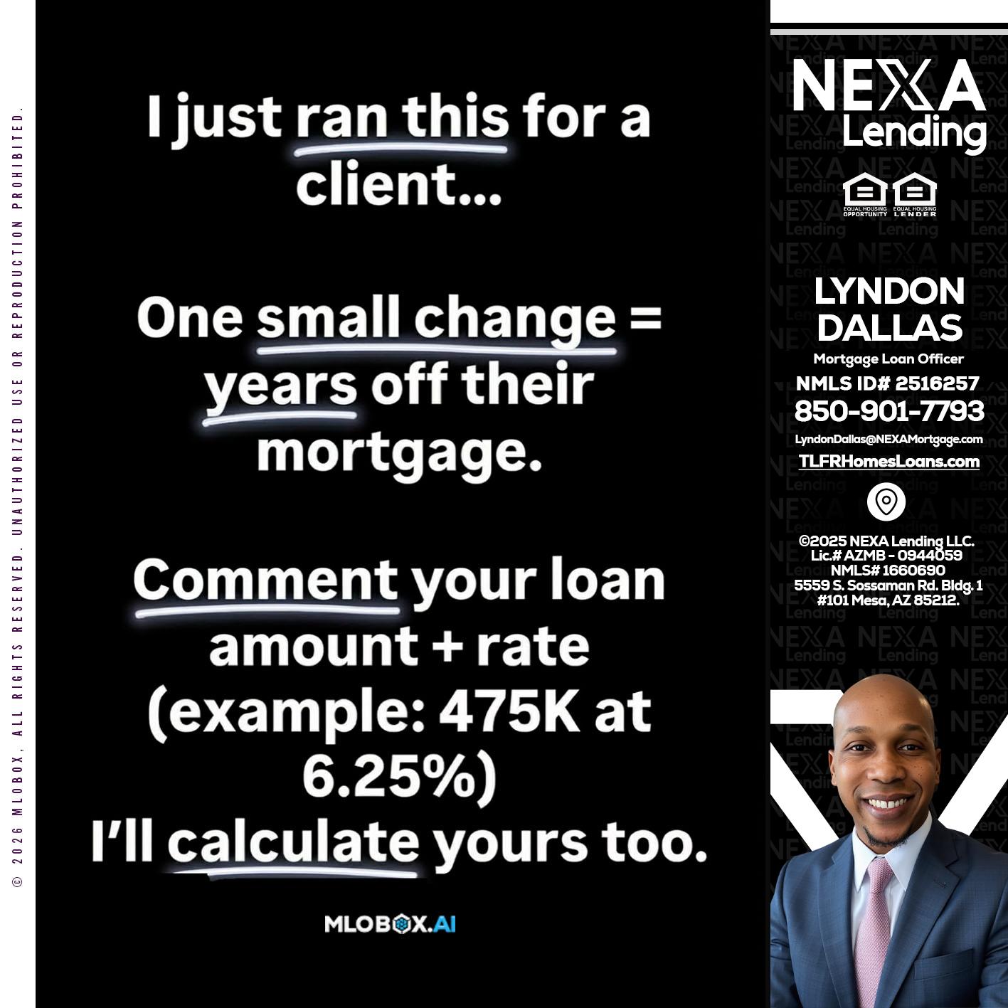 I JUST RAN - Lyndon Dallas -Mortgage Loan Officer
