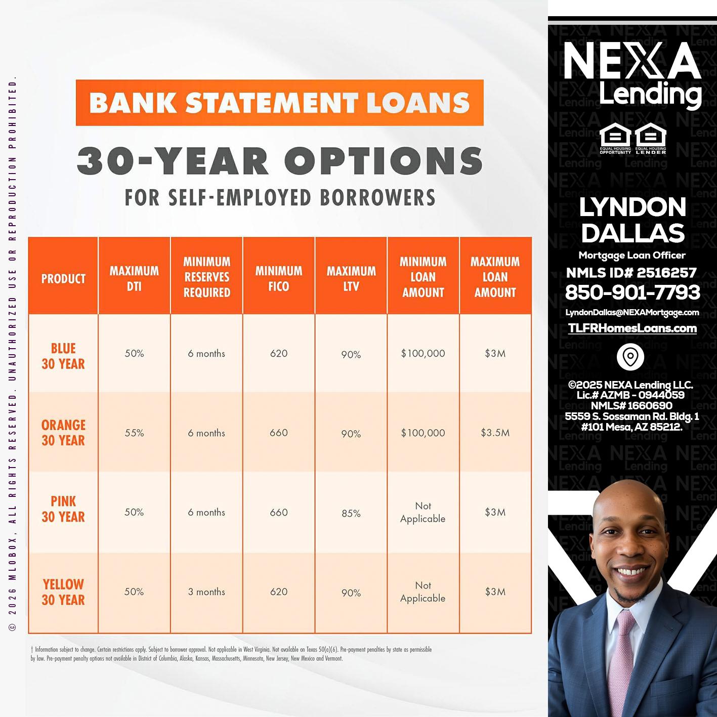 30 YEARS OPTIONS - Lyndon Dallas -Mortgage Loan Officer