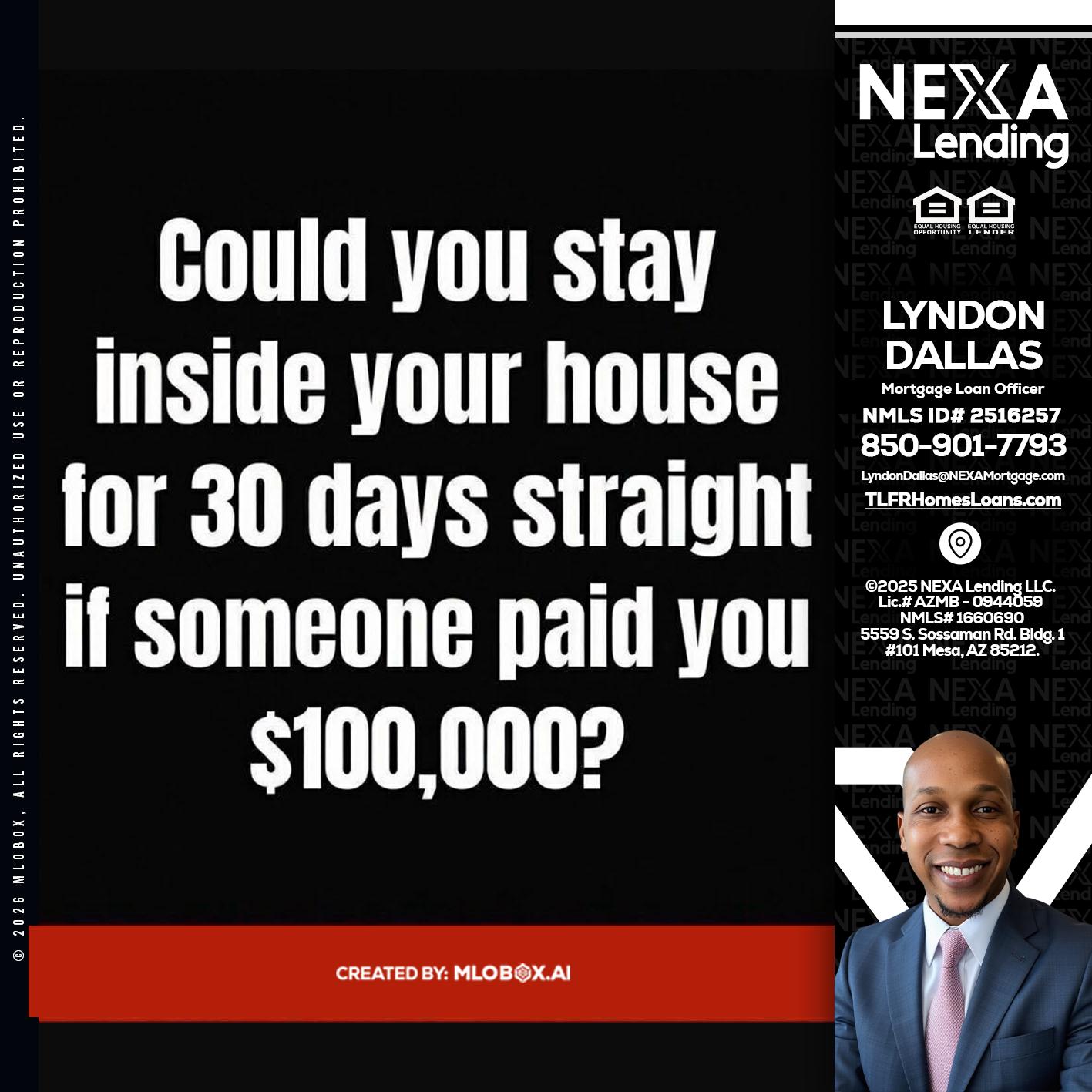 COULD YOU STAY - Lyndon Dallas -Mortgage Loan Officer
