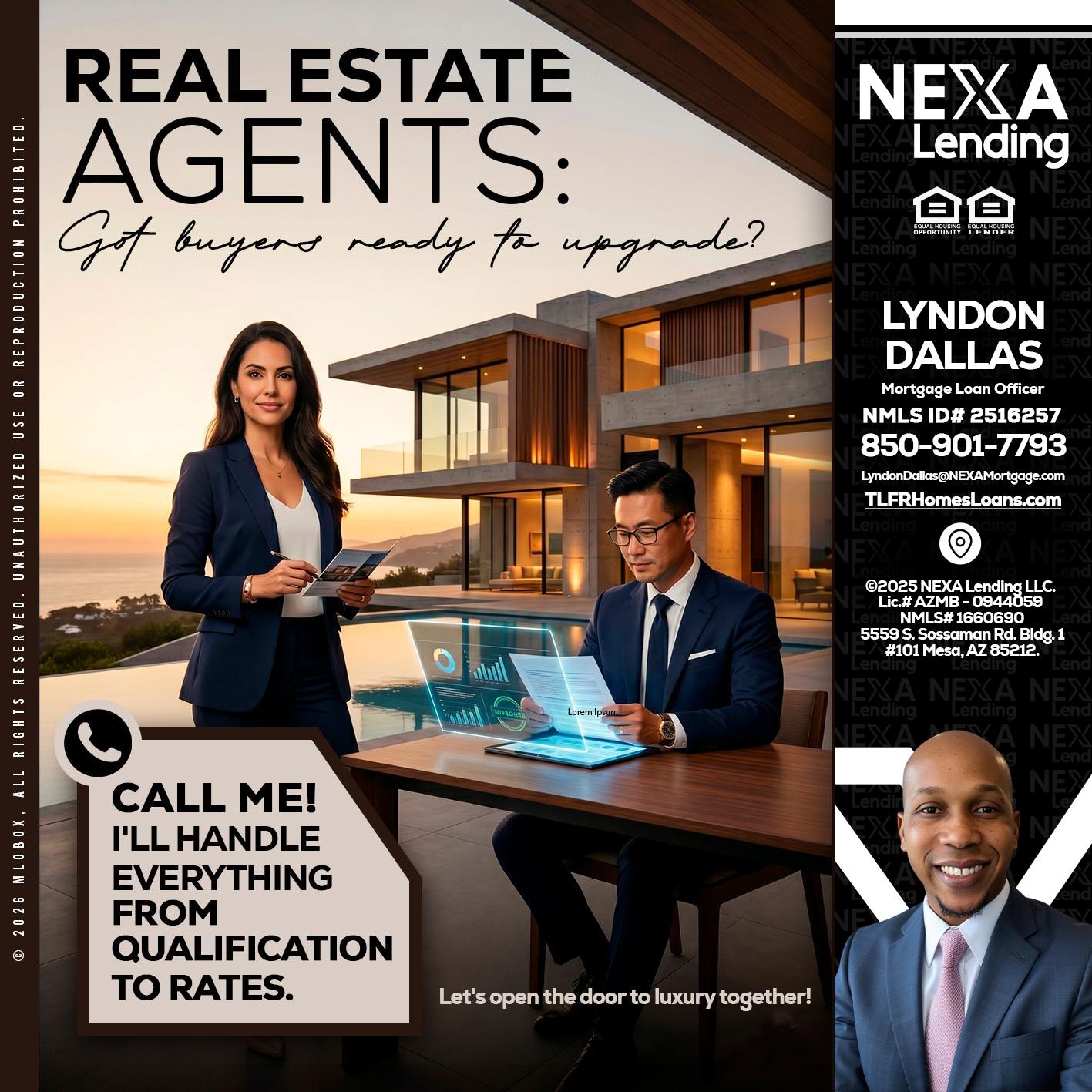 REAL ESTATE AGENTS - Lyndon Dallas -Mortgage Loan Officer