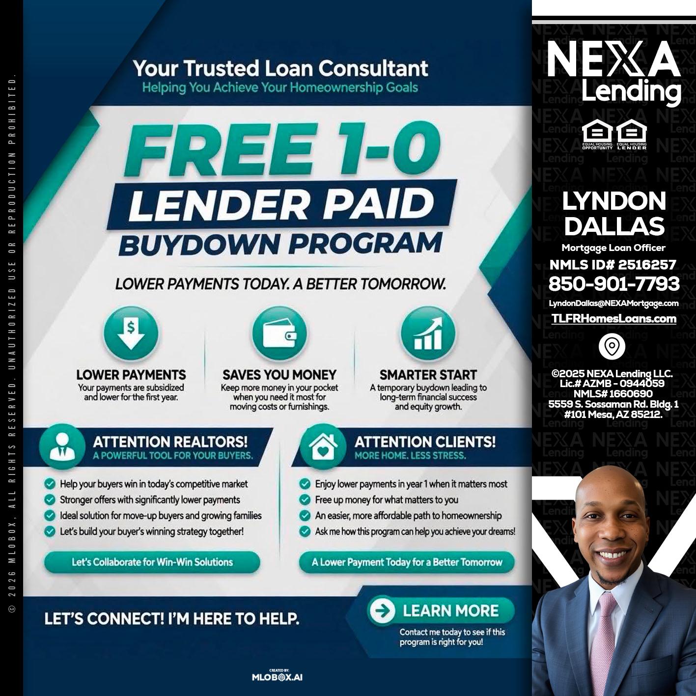 FREE 1-0 - Lyndon Dallas -Mortgage Loan Officer